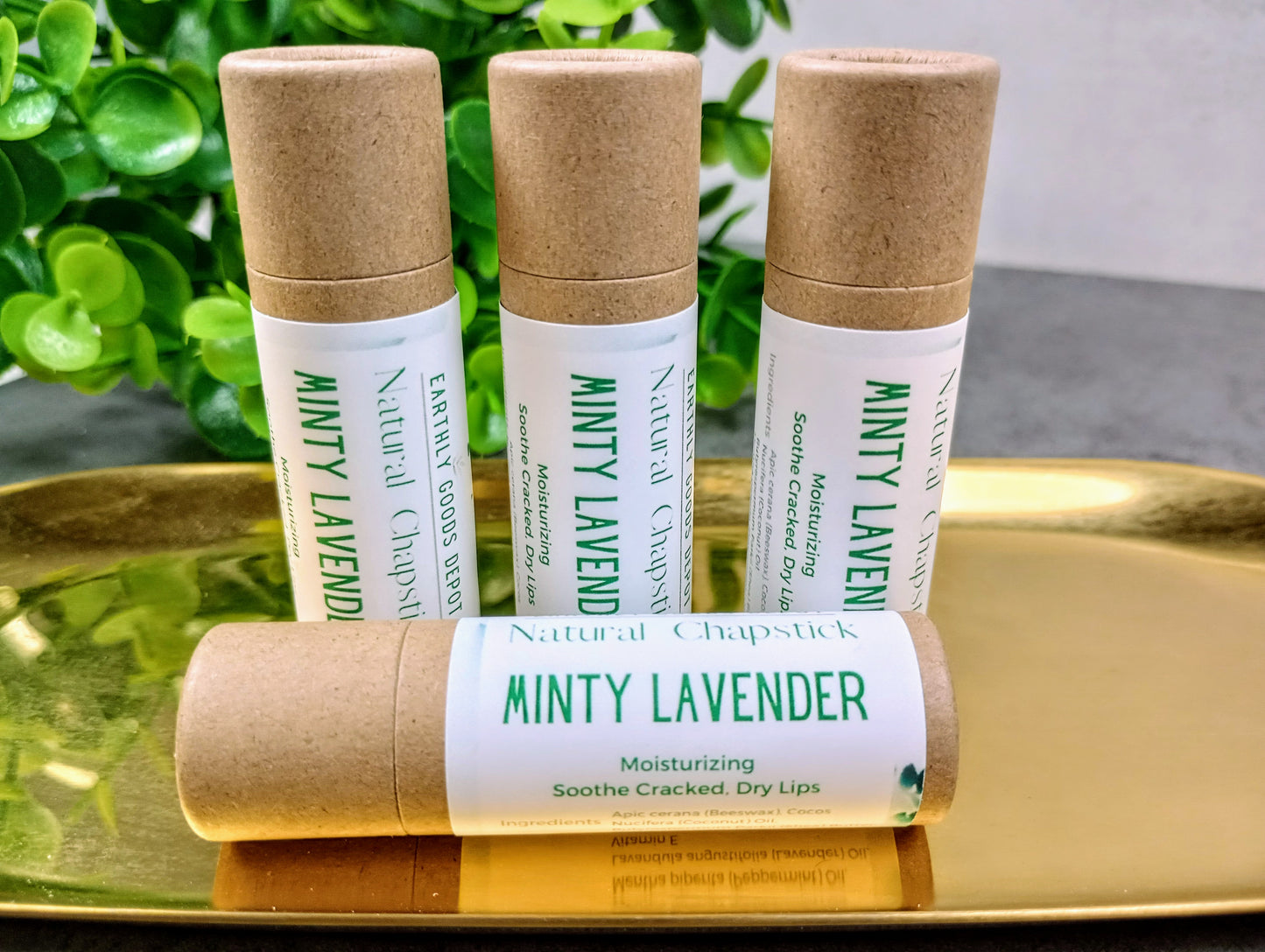Natural Essential Oil Chapstick in Eco-Friendly Tube