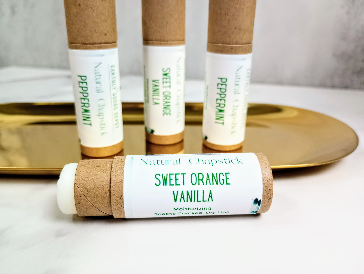 Natural Essential Oil Chapstick in Eco-Friendly Tube