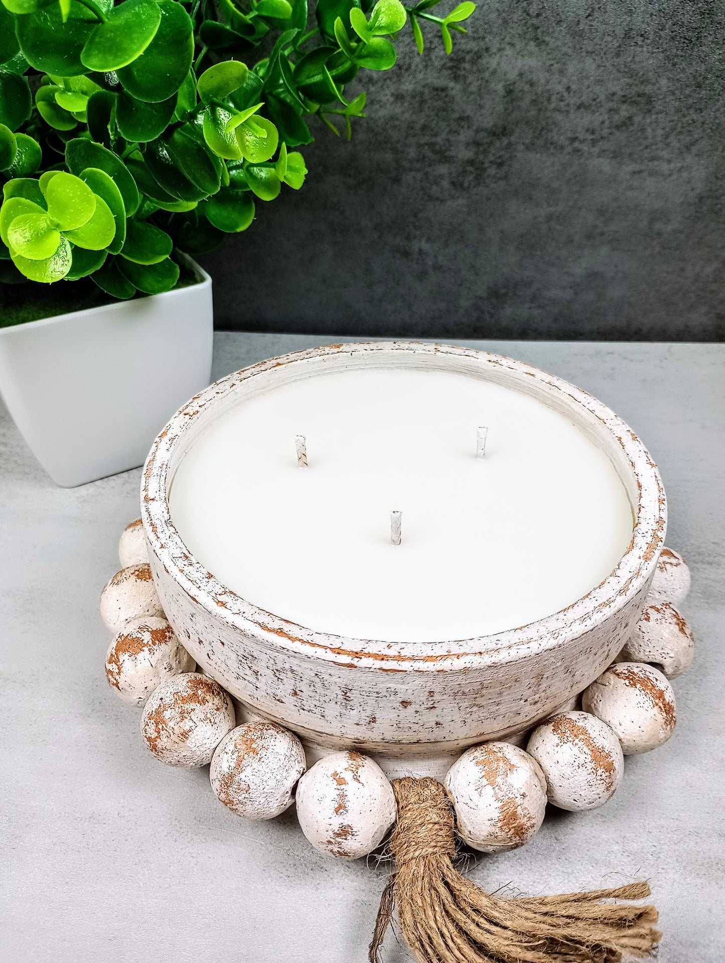 Decorative Beadzie Bowl Candle