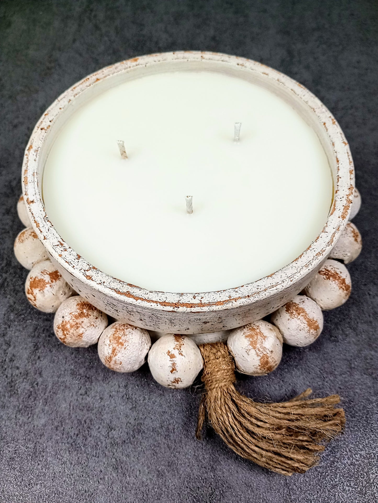 Decorative Beadzie Bowl Candle