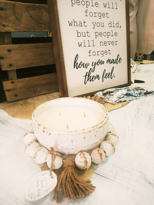 Decorative Beadzie Bowl Candle